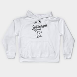 Electric Guitar Frog Kids Hoodie